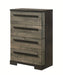 Crown Mark Furniture Remington 4 Drawer Chest in Brown image