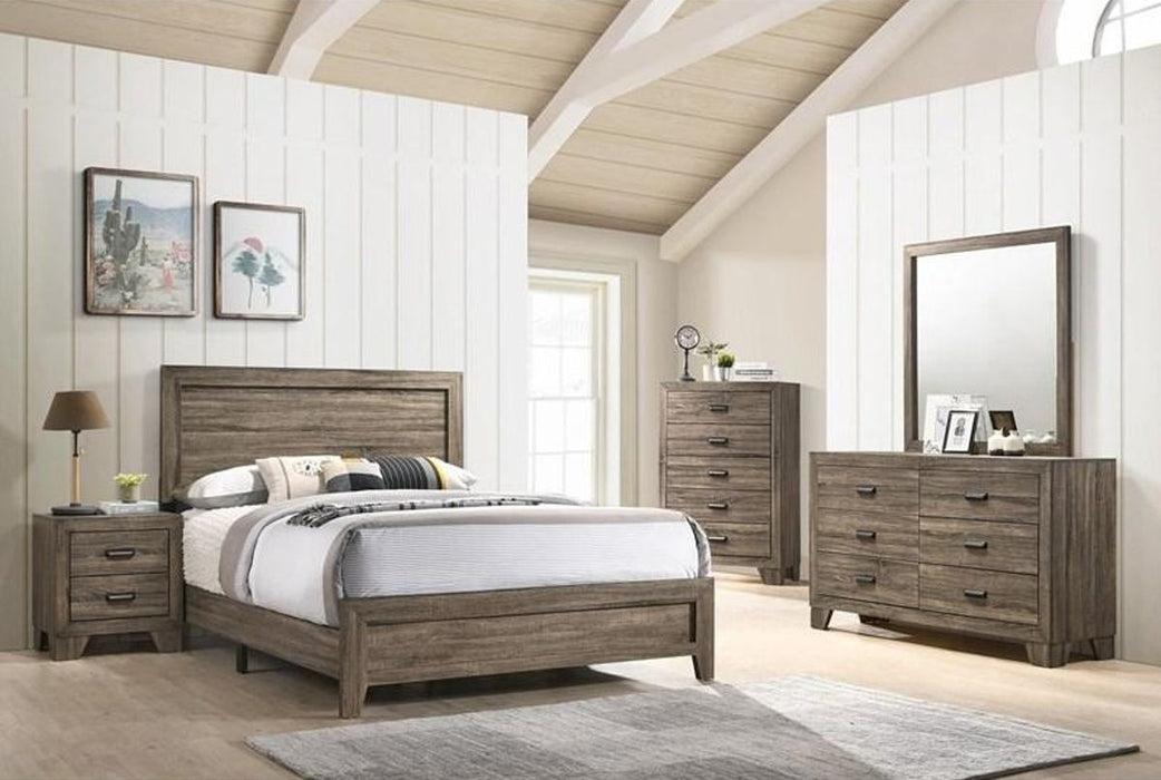 Millie Queen Panel Bed In Grey