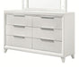 Crown Mark Furniture Cressida 6 Drawer Dresser in White image