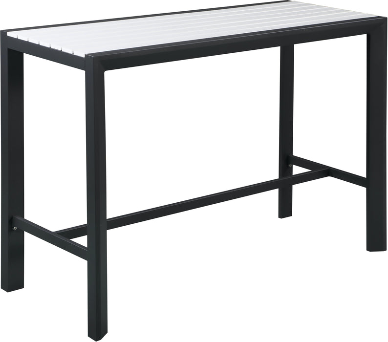 Nizuc White manufactured wood Outdoor Patio Aluminum Rectangle Bar Table