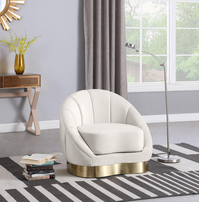 Shelly Cream Velvet Chair
