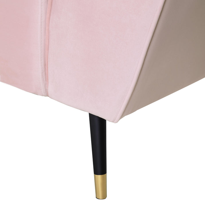 Beaumont Pink Velvet Loveseat