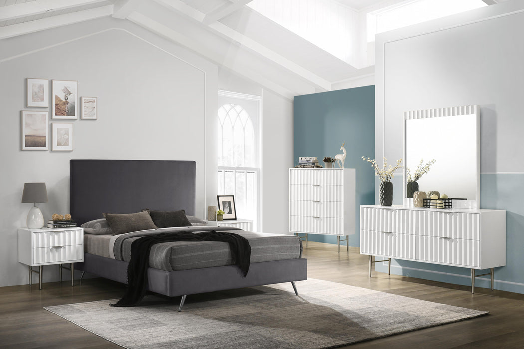 Modernist White Gloss Mirror