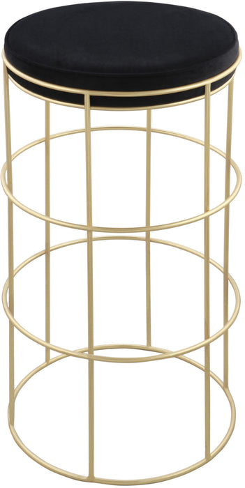 Rebar Black Velvet Counter Stool