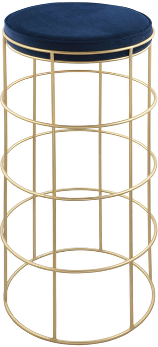 Rebar Navy Velvet Bar Stool