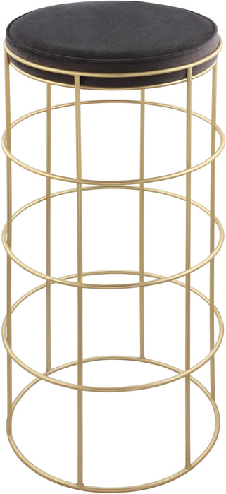 Rebar Grey Velvet Bar Stool