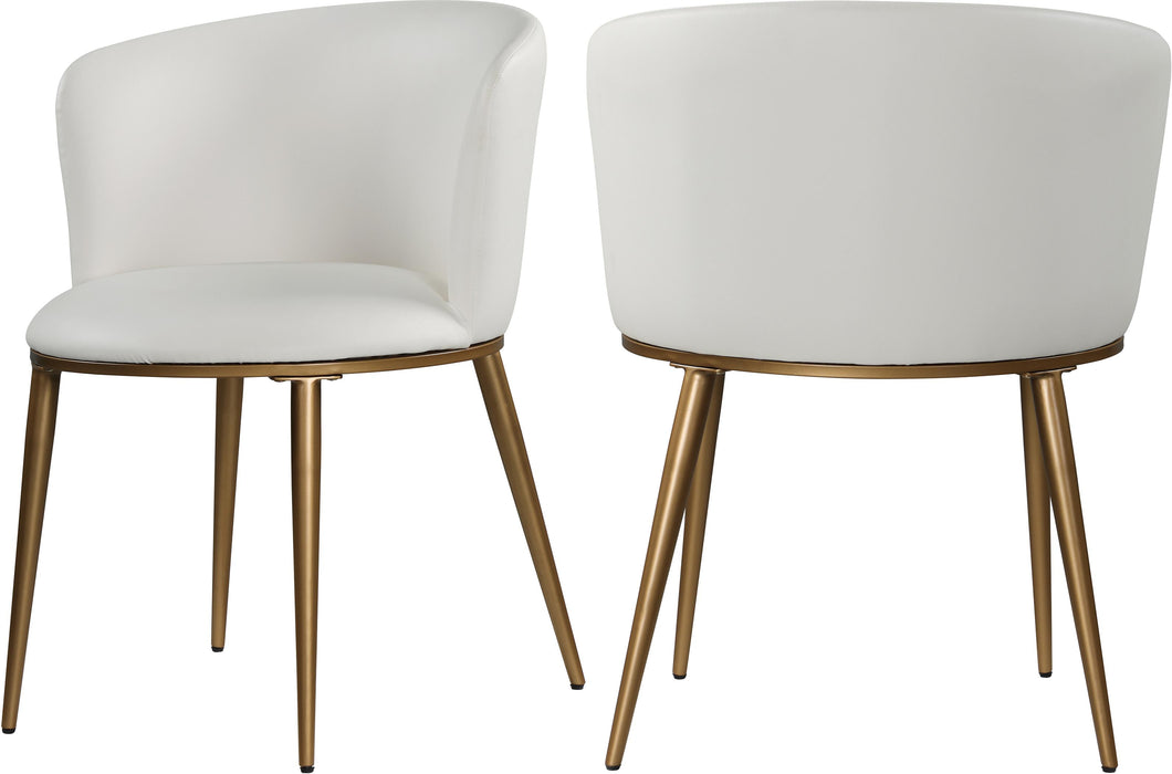 Skylar White Faux Leather Dining Chair