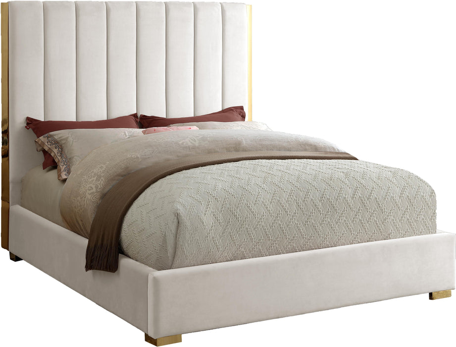 Becca Cream Velvet Full Bed