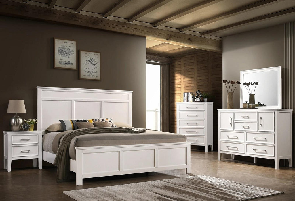 New Classic Furniture Andover California King Bed in White