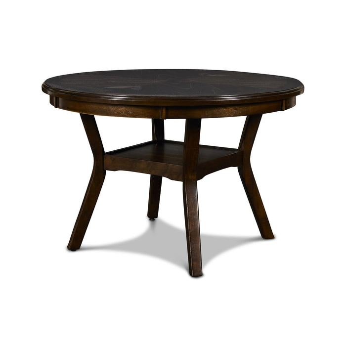 GIA ROUND DINING 5 PC SET - CHERRY