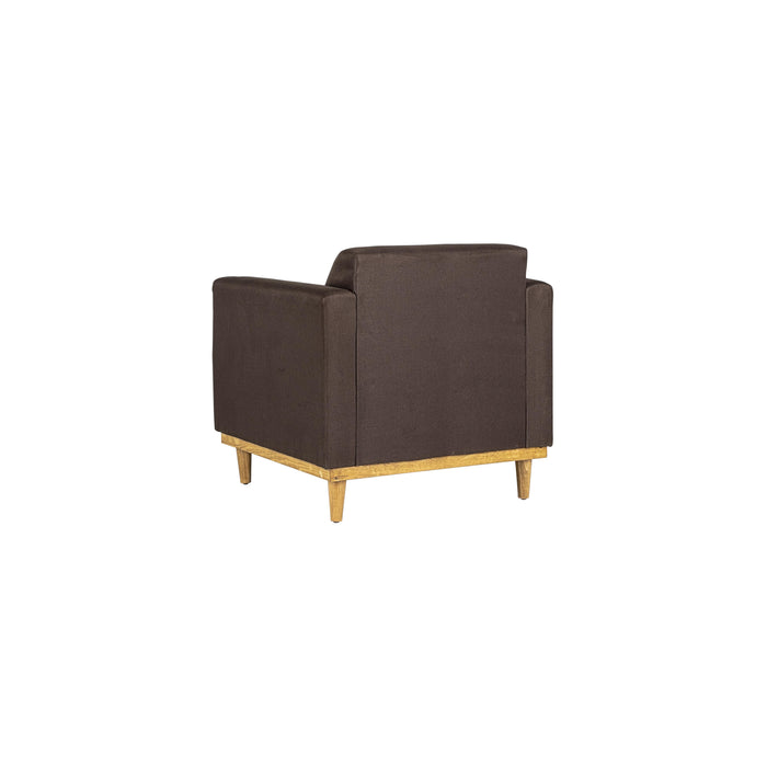 AIDEN CHAIR W/1 THROW PILLOW-CHOCOLATE