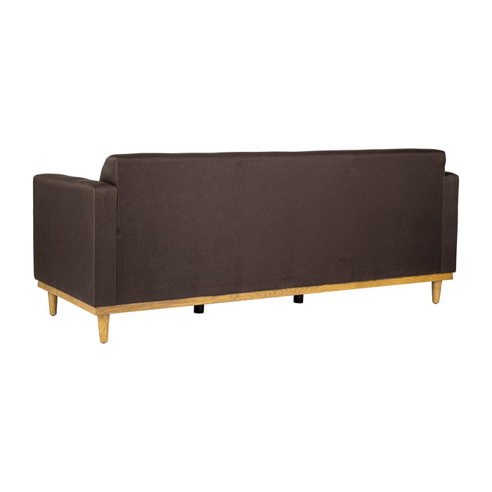AIDEN SOFA W/3 THROW PILLOWS-CHOCOLATE