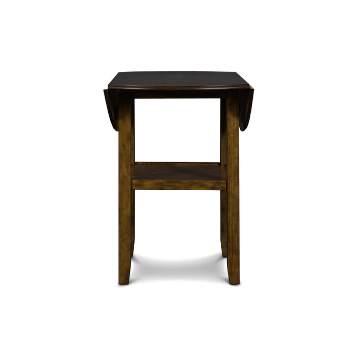 GIA 42" COUNTER DROP LEAF TABLE W/2 CHAIRS-BROWN