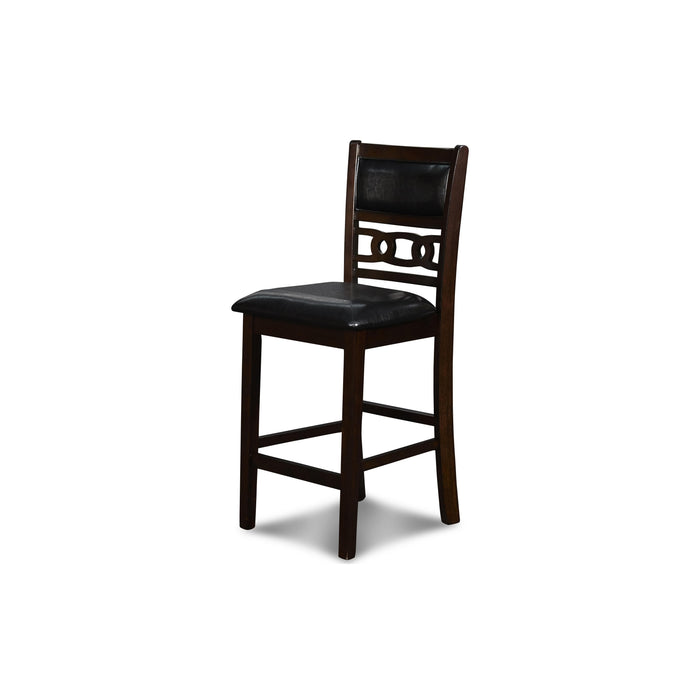 GIA 30" COUNTER TABLE W/2 CHAIRS & STG SHELF-EBONY