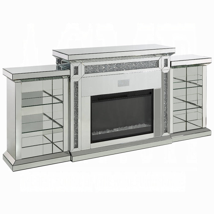 Noralie Fireplace With LED and Bluetooth