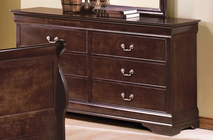 Crown Mark Furniture Louis Philip Dresser In Dark Cherry