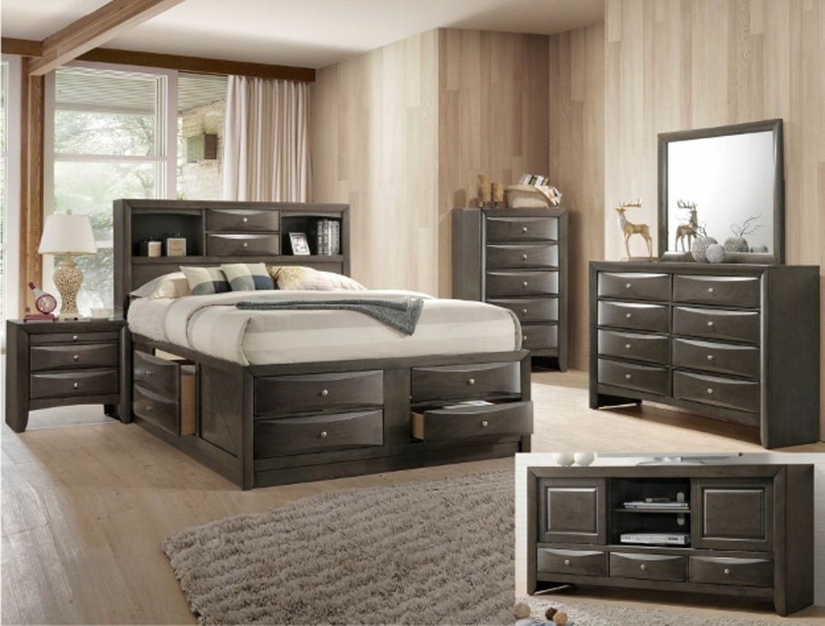 Crown Mark Emily Nightstand In Grey