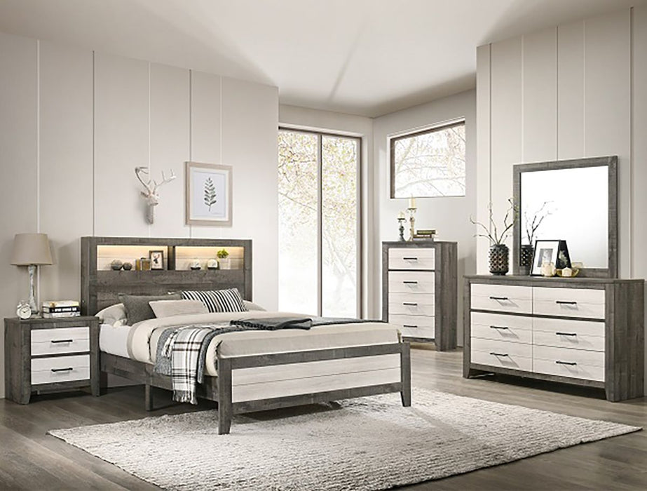 Rhett Queen Platform Bed In Gray