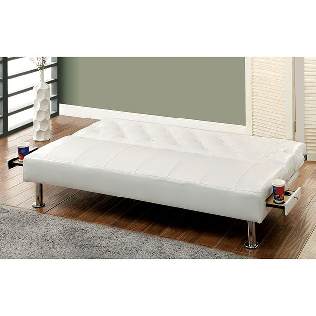 Farel Futon Sofa Red & White