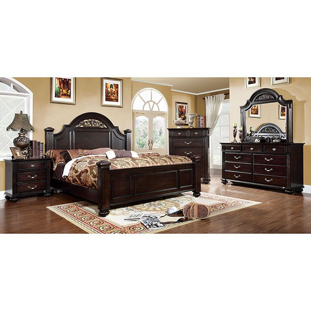 Syracuse Bed Cherry & Grey
