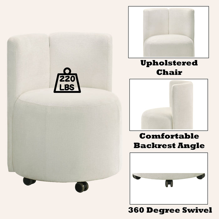 Side Chair w/Swivel Casters (Set-2)