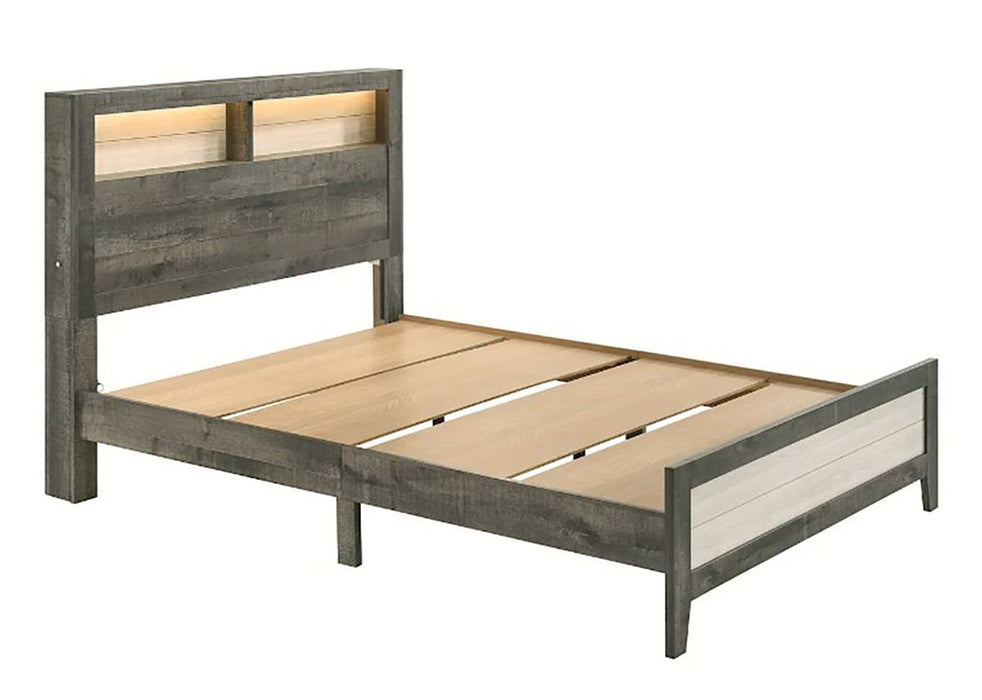 Rhett Queen Platform Bed In Gray