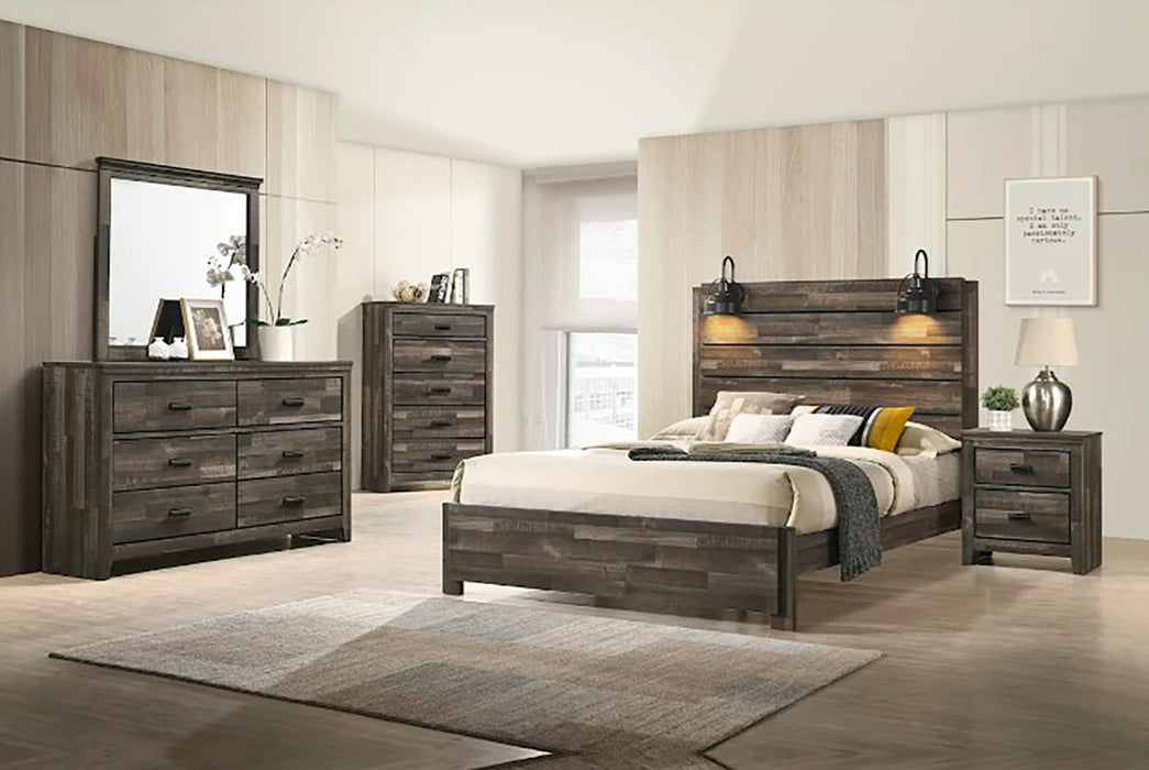 Carter King Platform Bed In Brown