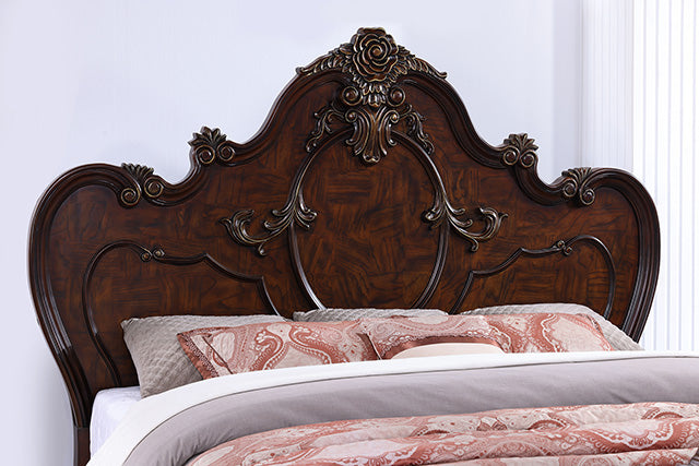 Roselli E.King & Queen Bed White & Chrome